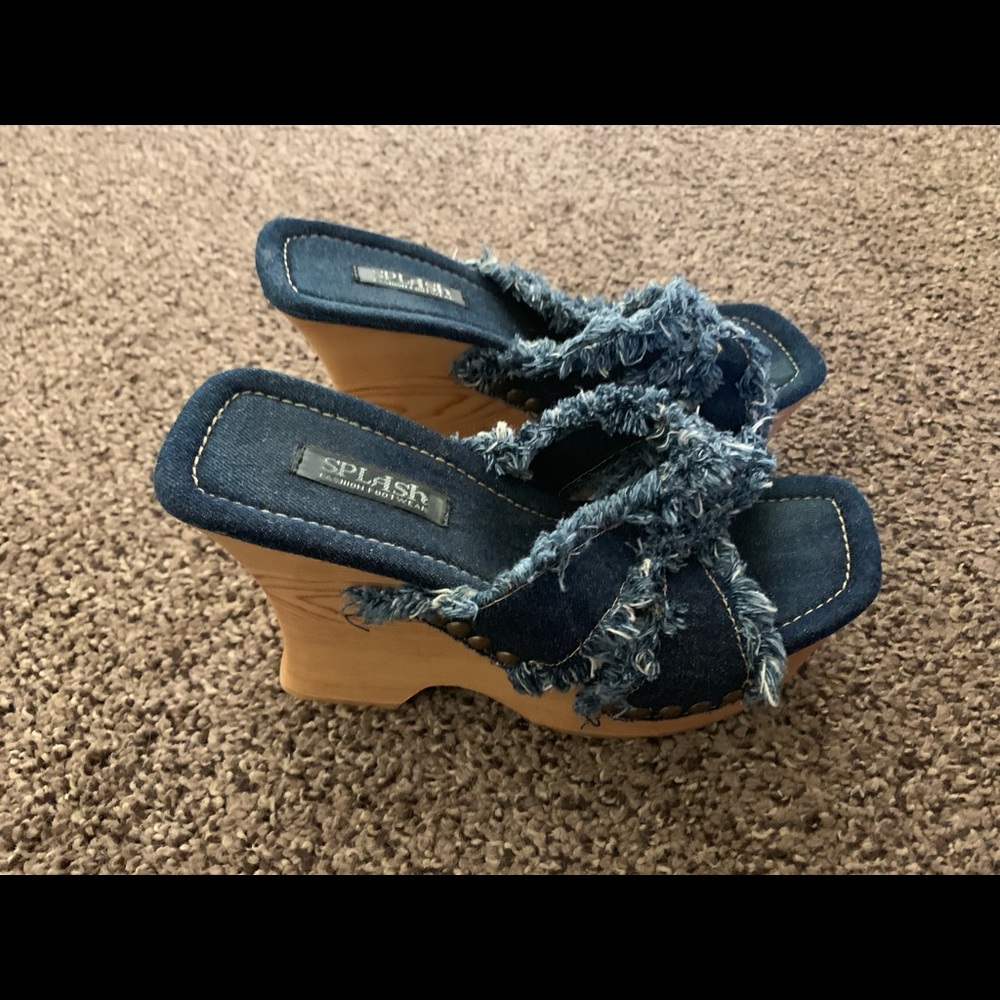 Denim heels brand Splash